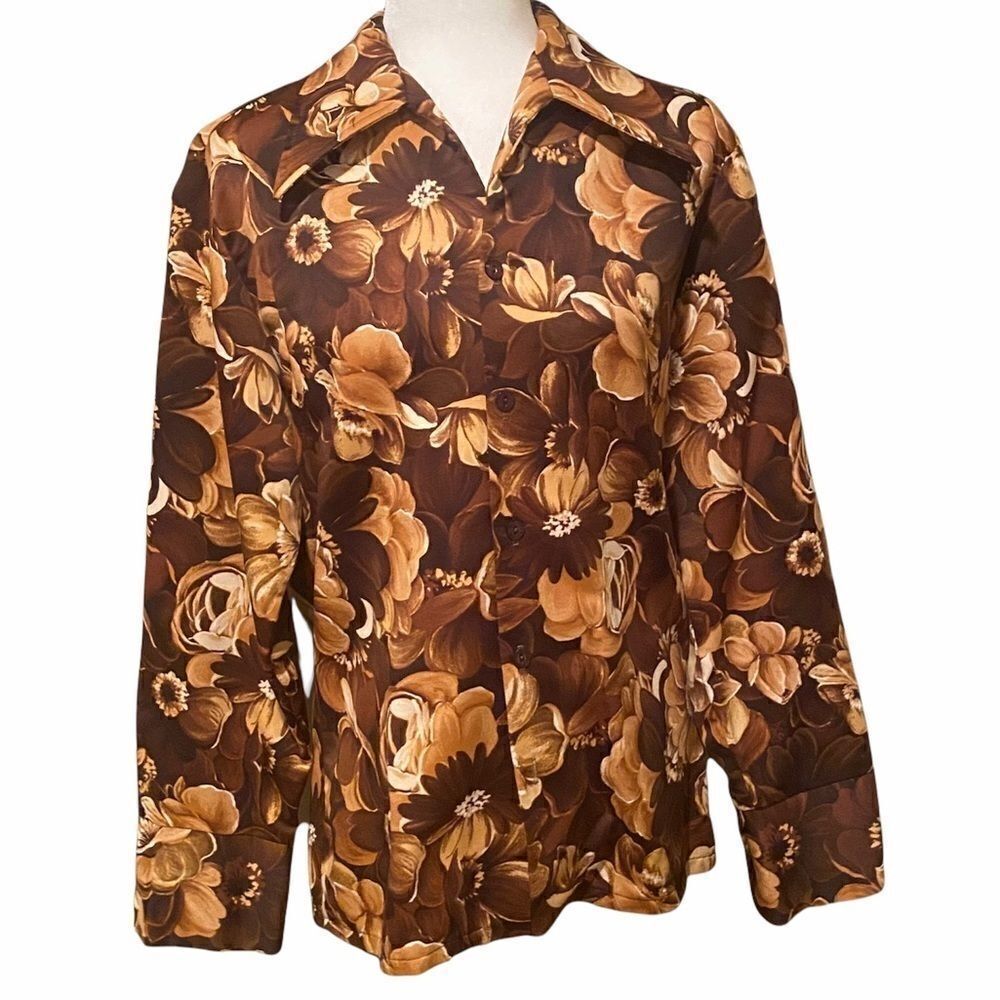 Triumph of California Vintage Floral Blouse Size Medium